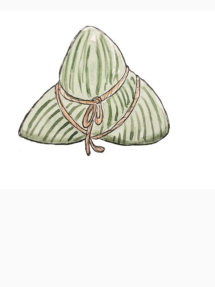Delicious Zhonzi (Taiwanese Tamale) Dragon Boat Festival (White) by Designs by Sara Felton