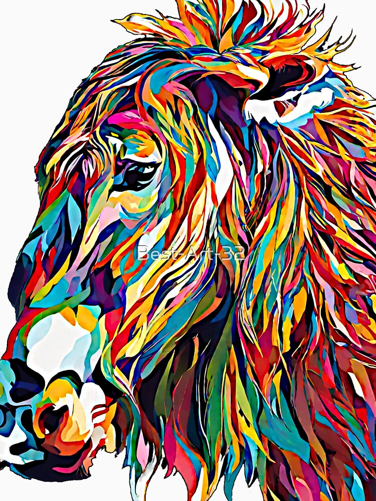 The vector of the colorful horse captures the vibrant and dynamic essence with intricate details and a striking array of hues. by Best-Art-32