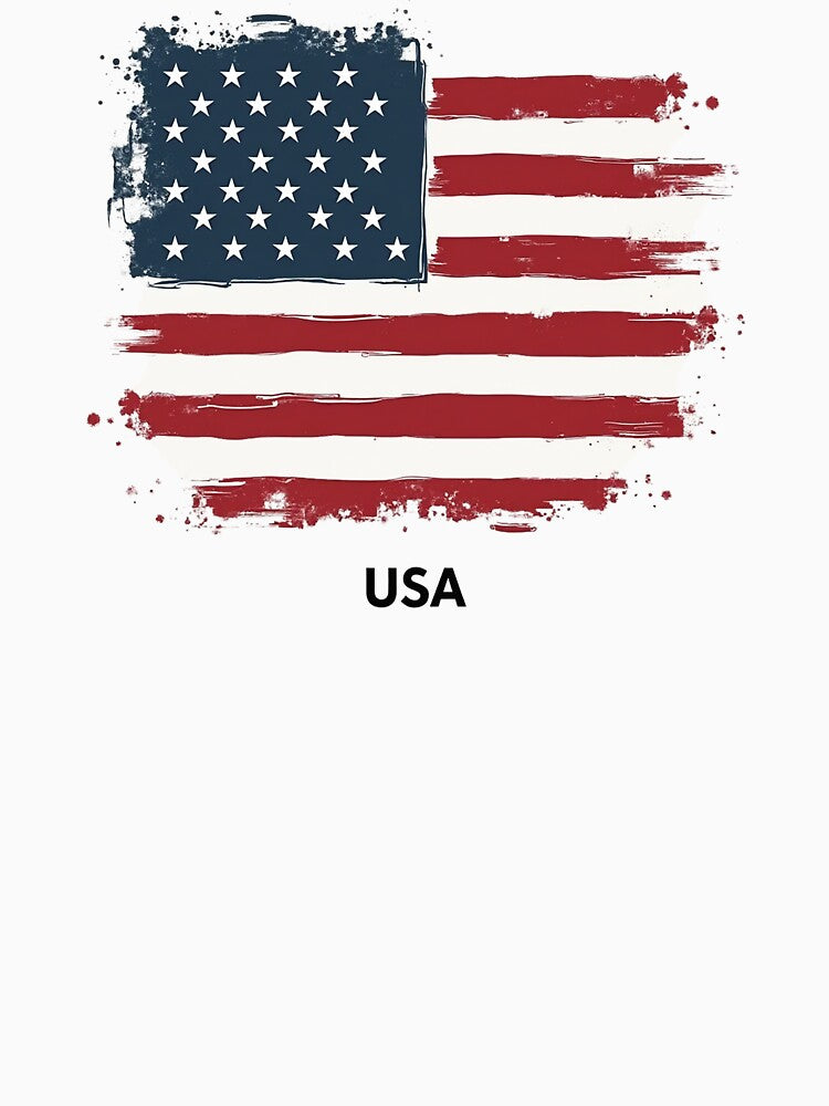 Minimalist USA Shirt – Simple Patriotic 4th of July Tee by SNW-Collective