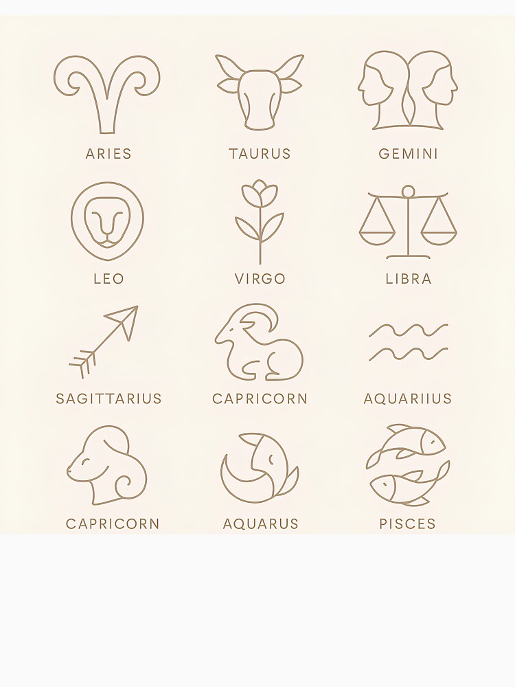 Zodiac Sign – Cute Minimal Astrology Design by Sleonheart