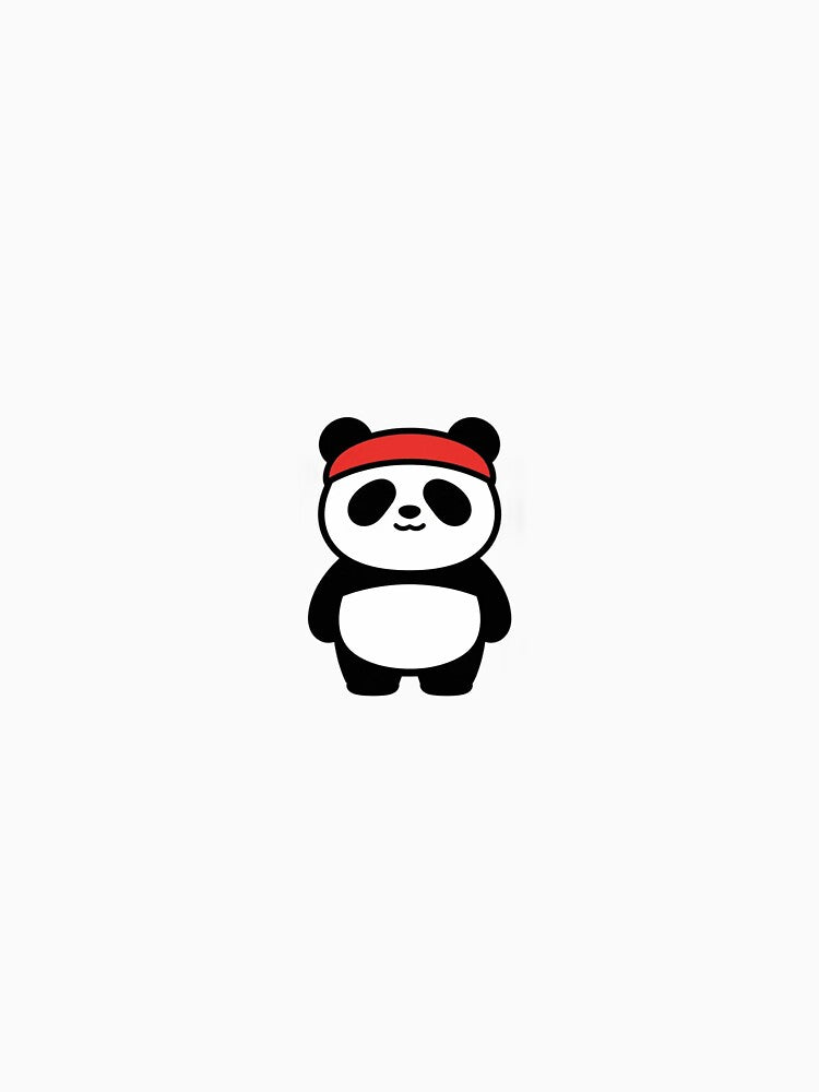 Cute Gym Panda with Retro Headband by SAKTHI2305