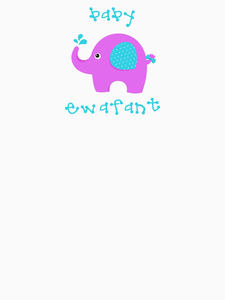 Baby Ewafant (Elephant) Pink/Aqua by PawsitiveMum