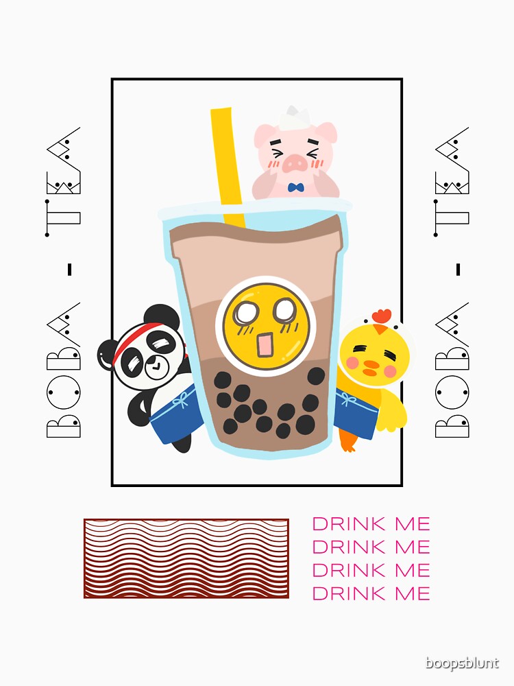 Cute Kawaii Boba Tea with Friends Design by boopsblunt