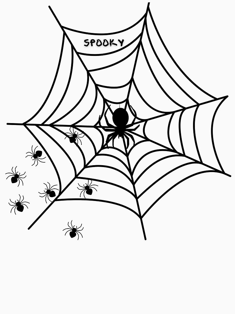 Spider Web & Creepy Spiders  Gothic Halloween Design by Tamawy