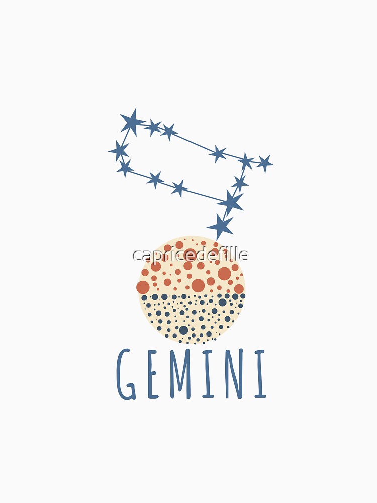 Minimalist Gemini Zodiac Constellation Art by capricedefille
