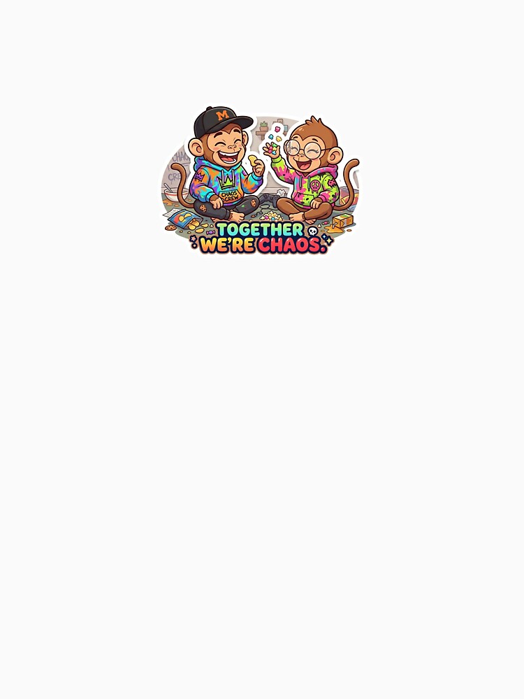 Together We’re Chaos Monkey Sticker | Funny Couple Cartoon Meme by Newkidshub