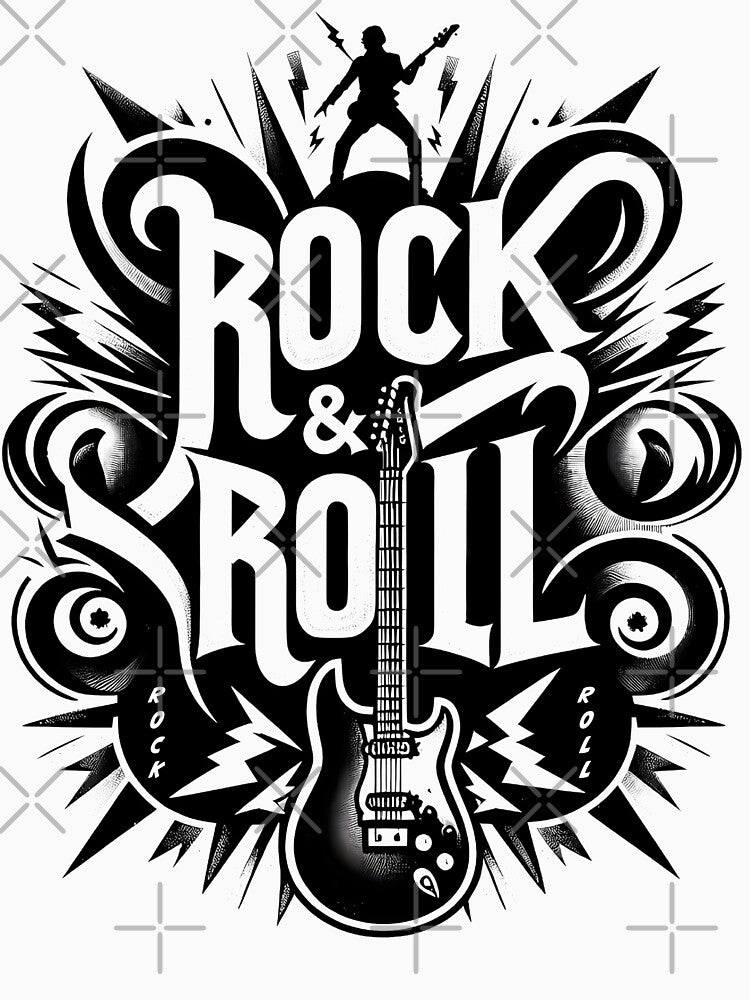 Rock and Roll Concert | Concert tee Black by HeeShirt