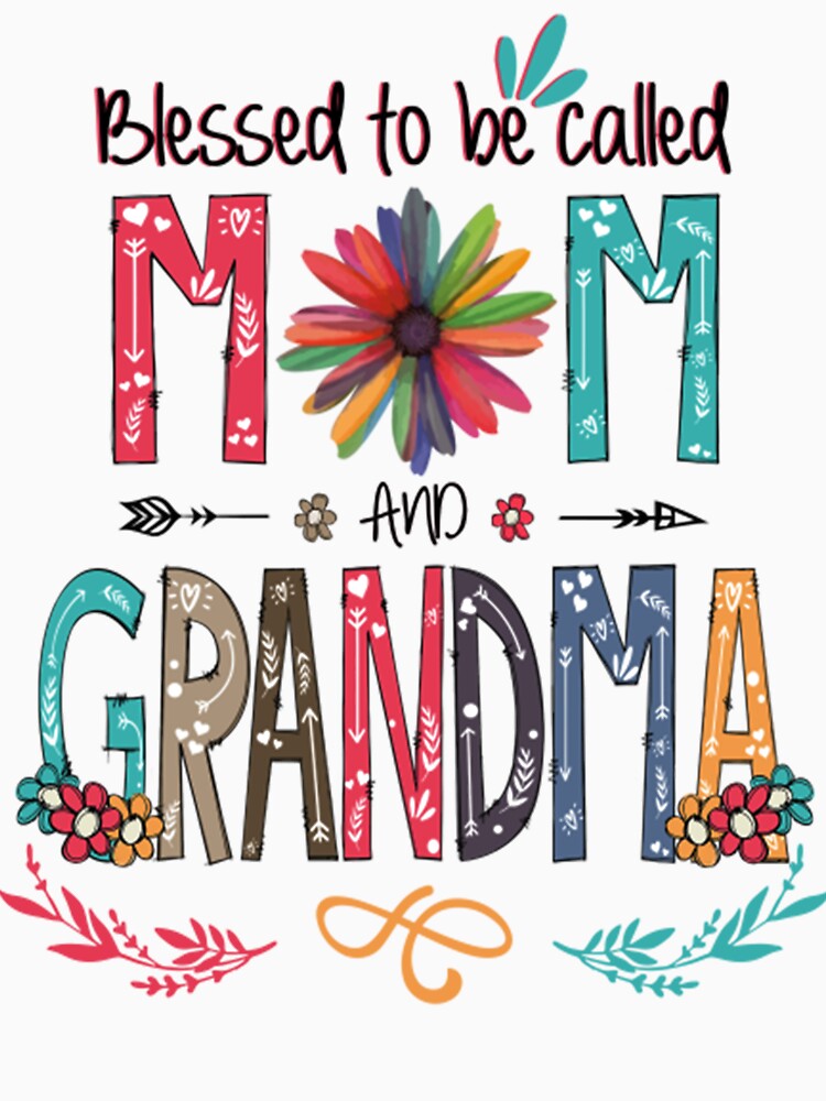 Vintage Flower Blessed To Be Called Mom And Grandma Wildflower Happy Birthday Mothers Day Merry Christmas Hoodie by HazelBergna