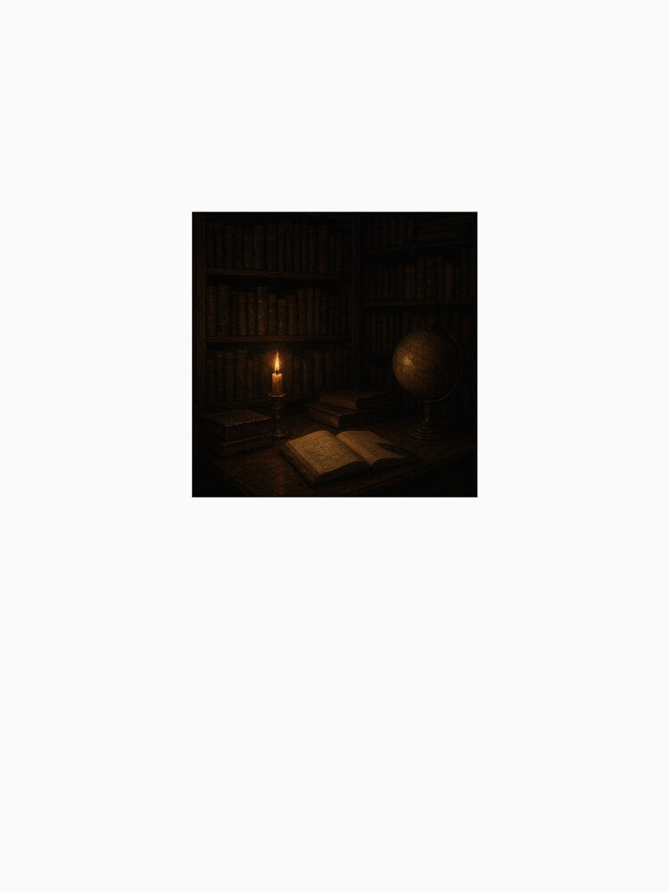 Plakat: Nocna Biblioteka w Stylu Dark Academia by LordCoffin