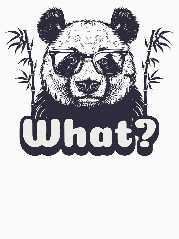 Panda with Glasses and Bamboo by Twosided