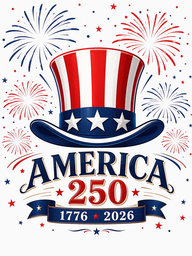 America 250 Patriotic Uncle Sam Hat 1776 2026 Design by elongatedjazz
