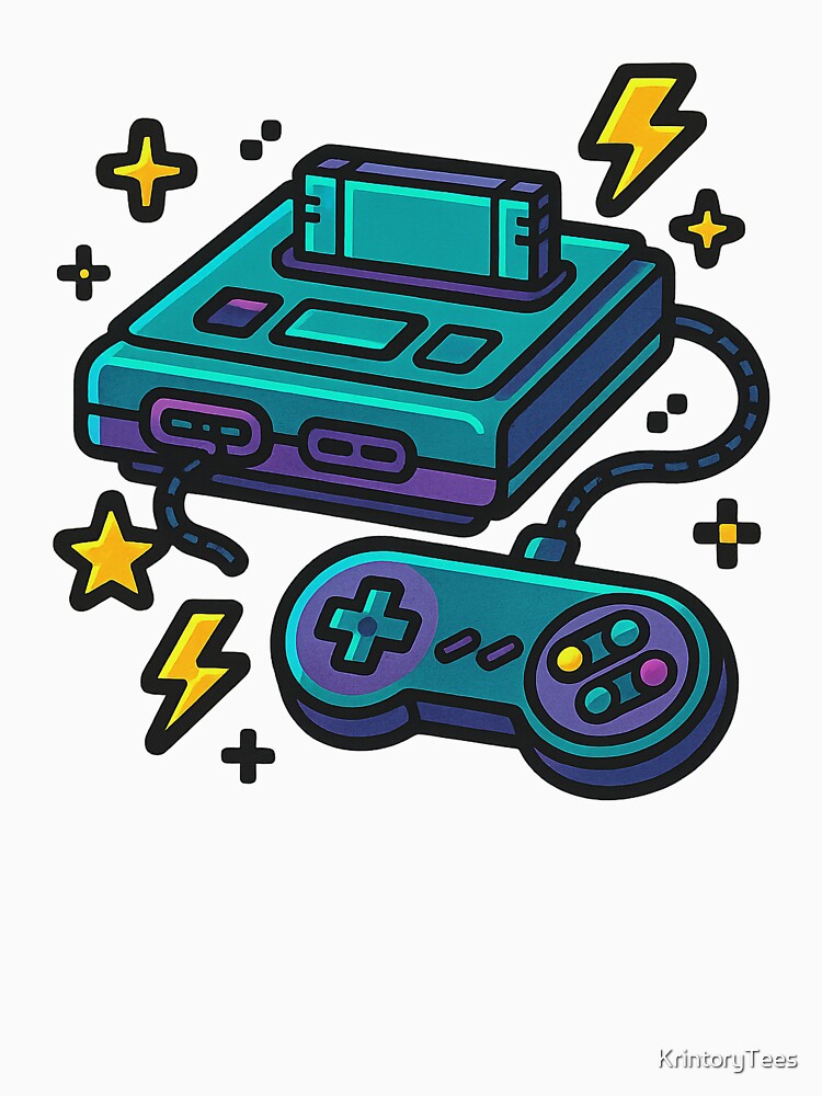Retro 16-Bit Console – Classic Cartridge Gaming Pixel Sticker by KrintoryTees