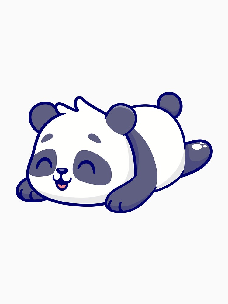 Cute Happy Panda Bear Chilling Out by Yoshie Yoshie