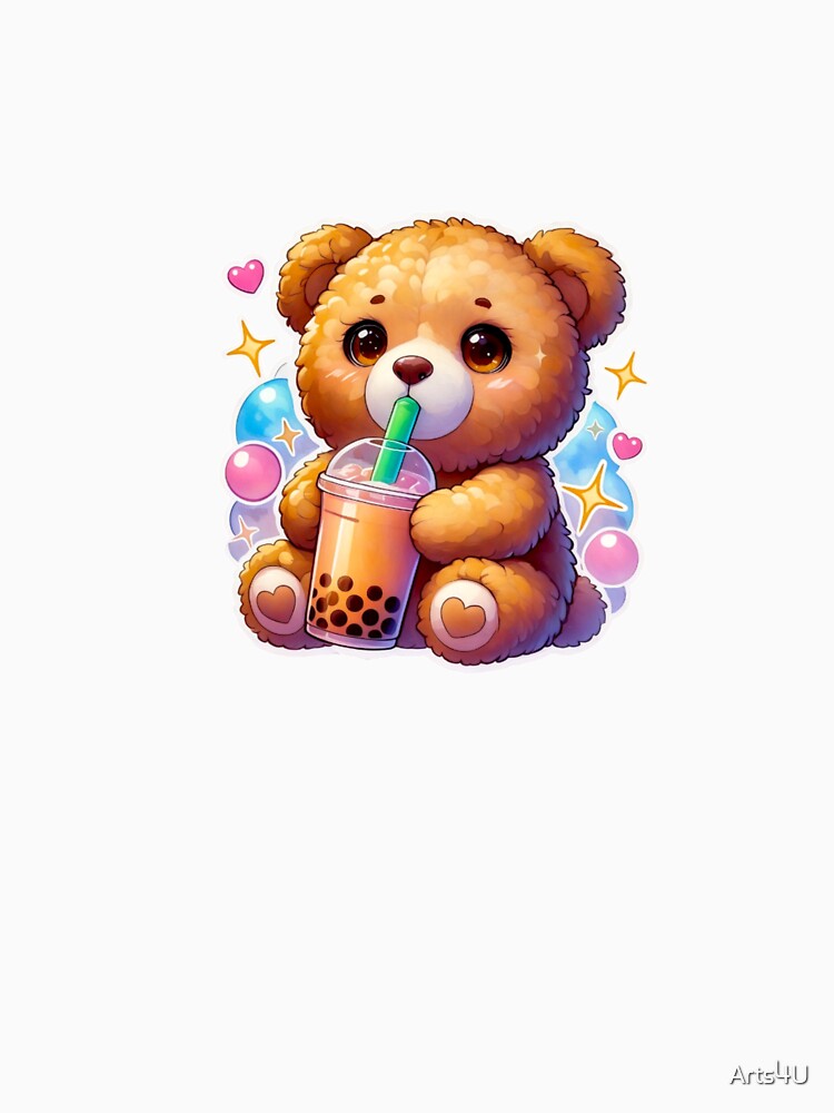 BOBA TEA CUDDLY CUTE BEAR 1 by Arts4U