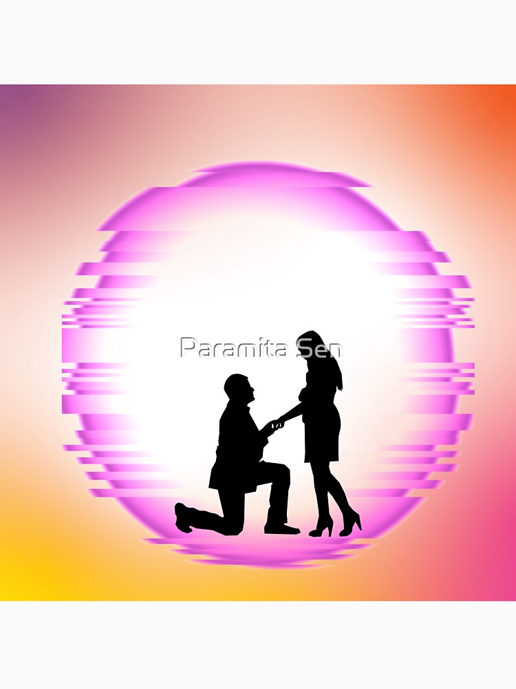 happy love couple proposing each other by Paramita Sen