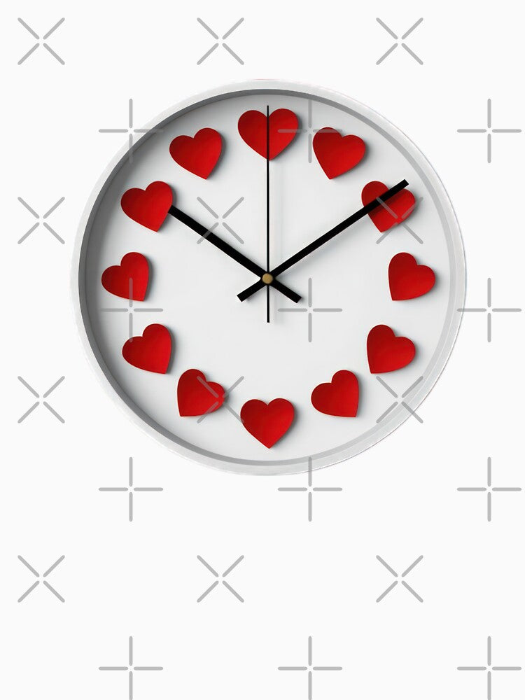 Valentines Day clock with hearts,Valentine heart,valentine art,valentine design by Expressions-Sel