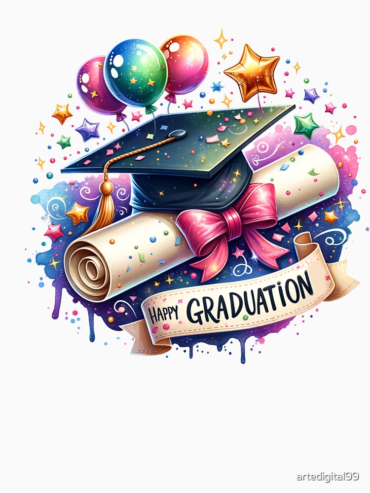 Graduation Glory – Happy Graduation Cap Design by artedigital99