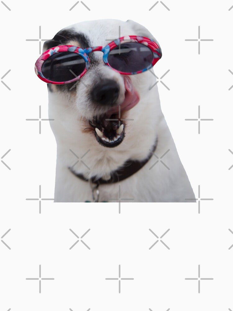 Stylish Funny Dog (Red BG) by FilipeFerreira