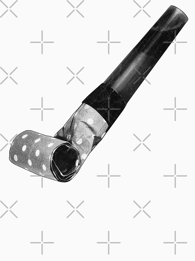 Polka Dot Party Blower Dark Nostalgia Celebration Art by Ghoul Enterprises