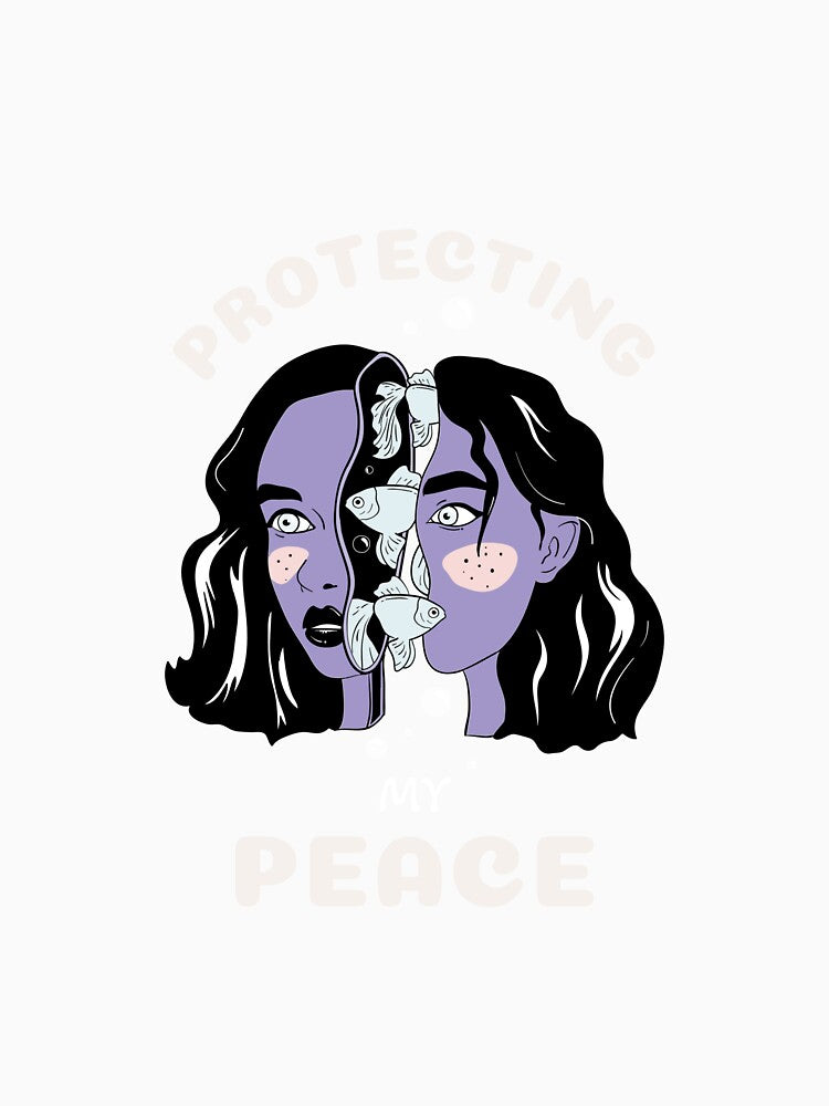 Protecting My Peace Empowering Cool Women Tshirt Tee by APINKILLUSION