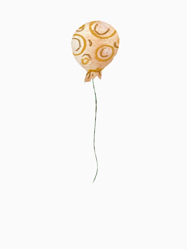 Balloon beige pastel textured a watercolor sketch black by Yana Mustafina | Boho Soulful Designs