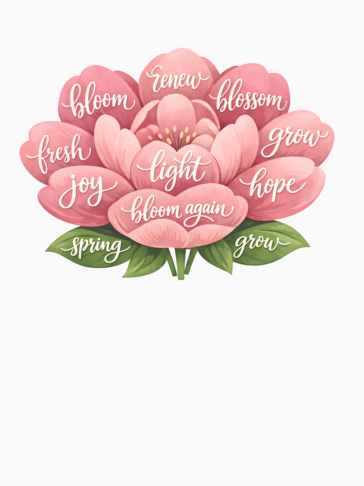 Spring Floral Typography Inspirational by Byte-shirt