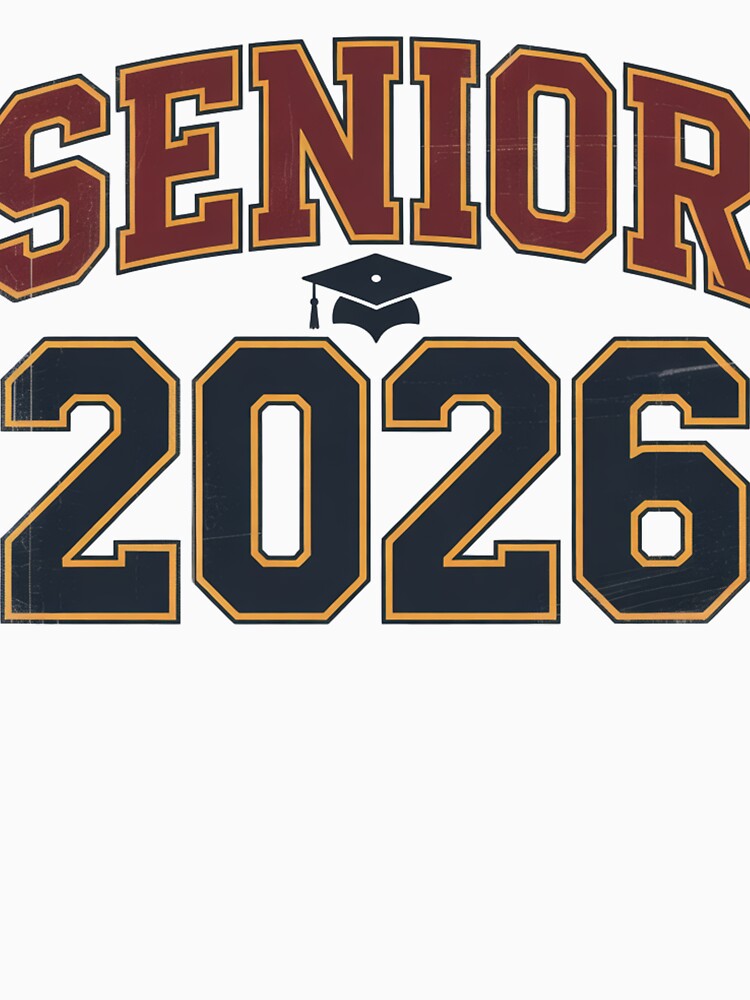 Senior 2026 Graduation Collegiate Sport Retro Design by Okada's t-shirts & accessories
