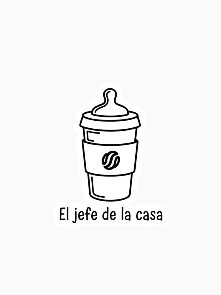 The Head of the House – Funny Sticker for Babies by spanishartist