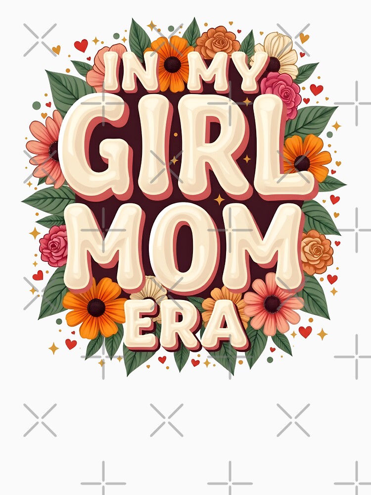 Retro Girl Mom Shirt – Groovy Mother’s Day Floral Design by relso