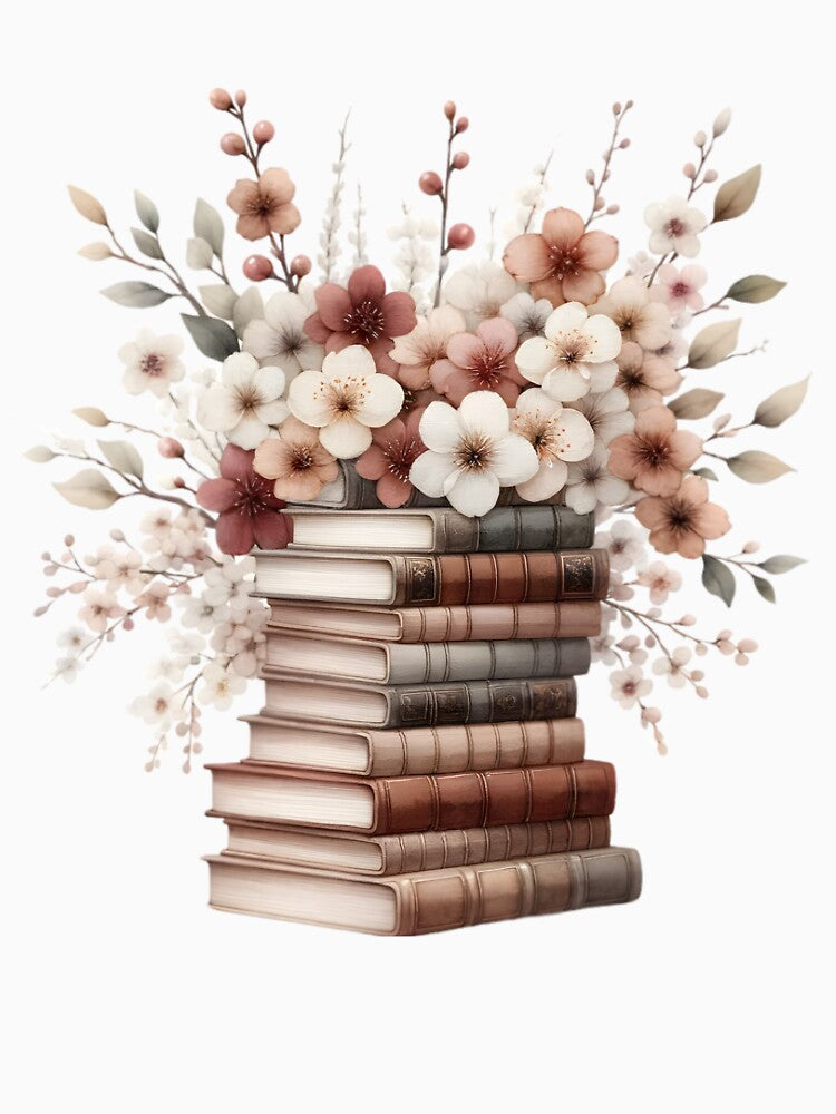 Warm Inviting Flowers and Books by aurahealing