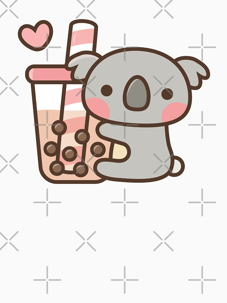 Cute Koala Bear And Bubble Tea by rustydoodle