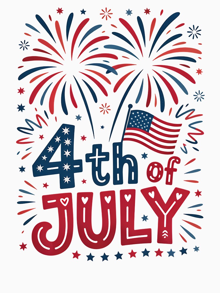 4th of July T-Shirt, Patriotic Tee, American Flag Shirt, Independence Day Shirt, Red White and Blue, USA Tee, Celebration T-Shirt by DeesignEngine