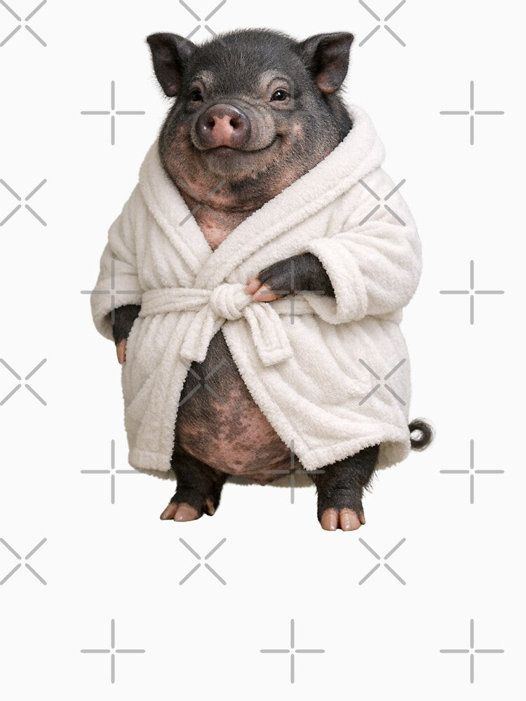 Bathrobe Pot-Bellied Pig by Sillytoe