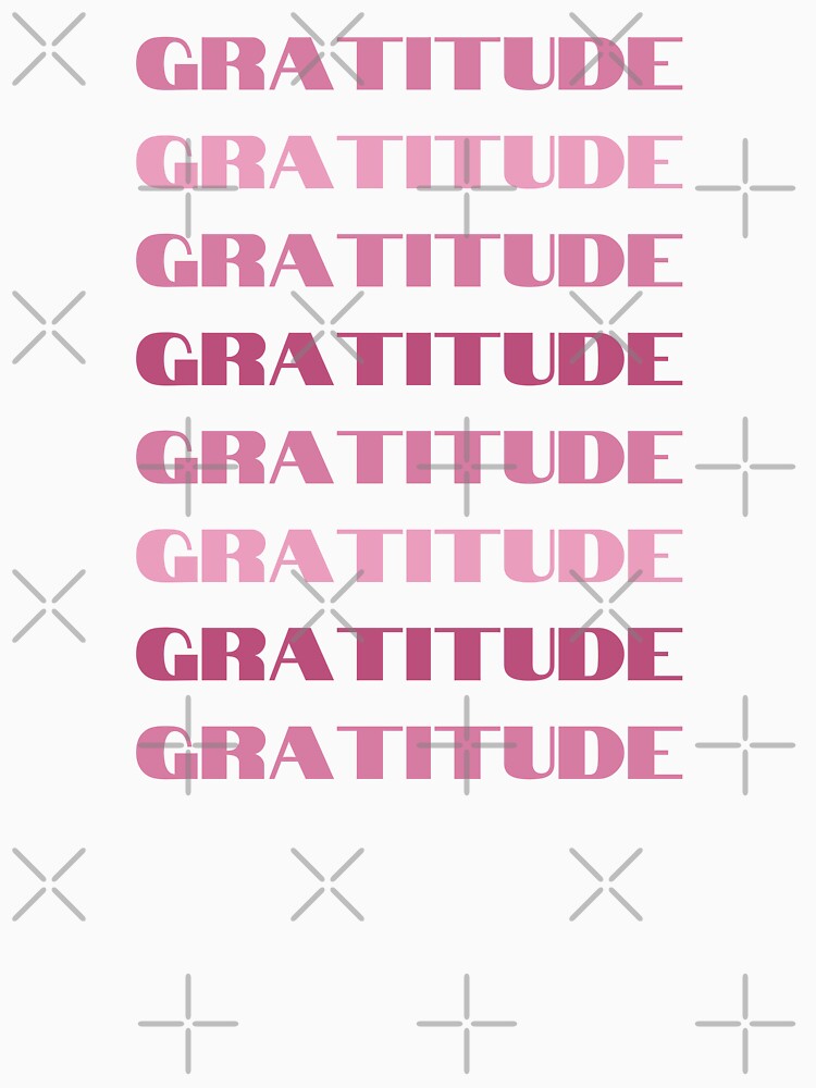Gratitude Pink Repeating Gradient Word by NinniSilver