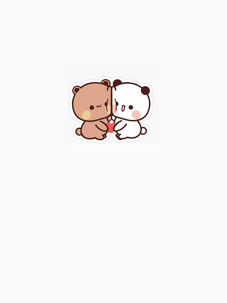Cute Bear Couple Love Illustration by PixelVibe Art
