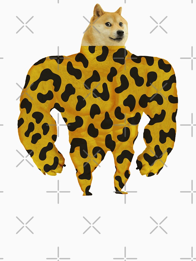 Leopard Doge Muscular DogeCoin Meme Cryptocurrency HODL by trendo