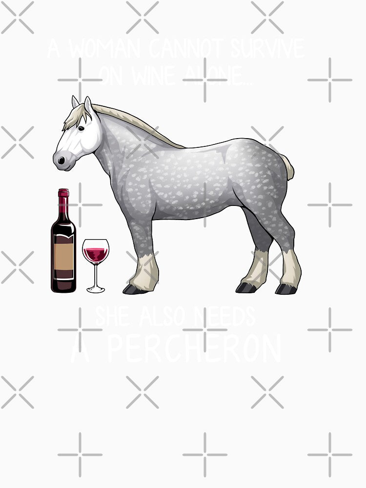 Percheron horse and wine funny horse by TeeDoozy