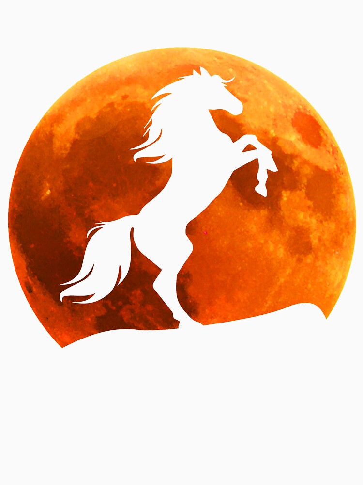 horse animal Silhouette in moon gift by alaechamlal