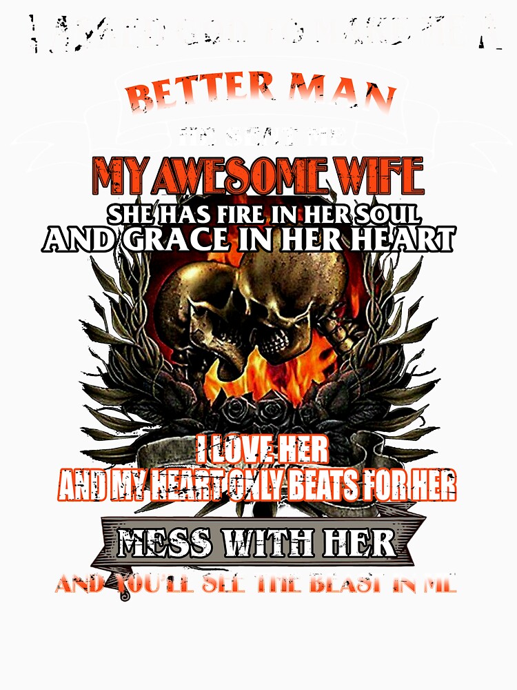 Skull Couple I Asked God To Make Me A Better Man He Sent Me My Awesome Wife Vintage by AlisonWalsh24