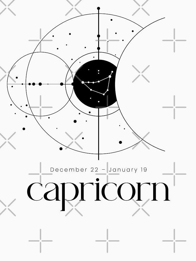Minimalist Capricorn Zodiac Sign Constellation Astrology Horoscope by VermintStudio