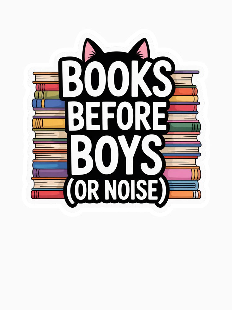 Books Before Boys Sticker by Bimmie17