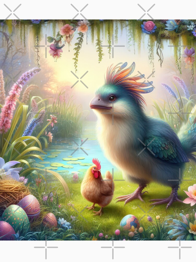 big bird with a hen fantasy easter landscape by Expressions-Sel
