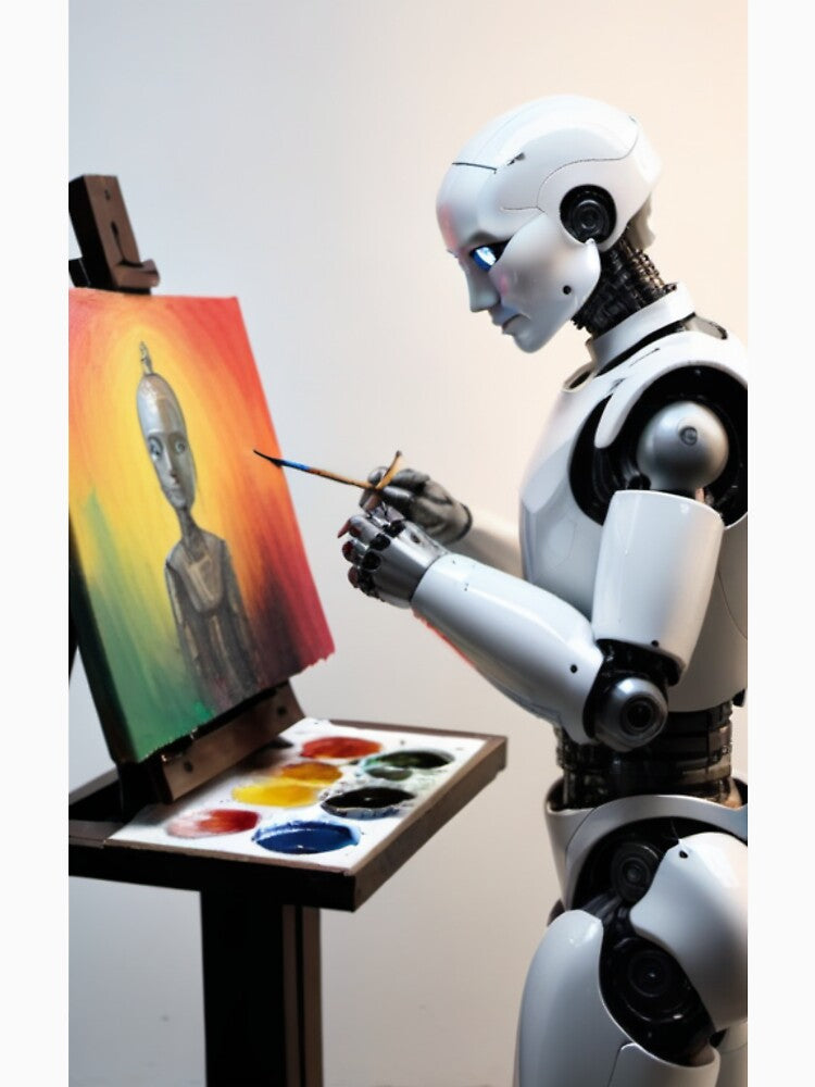 Self-porttait of a robot by Sidney Graf