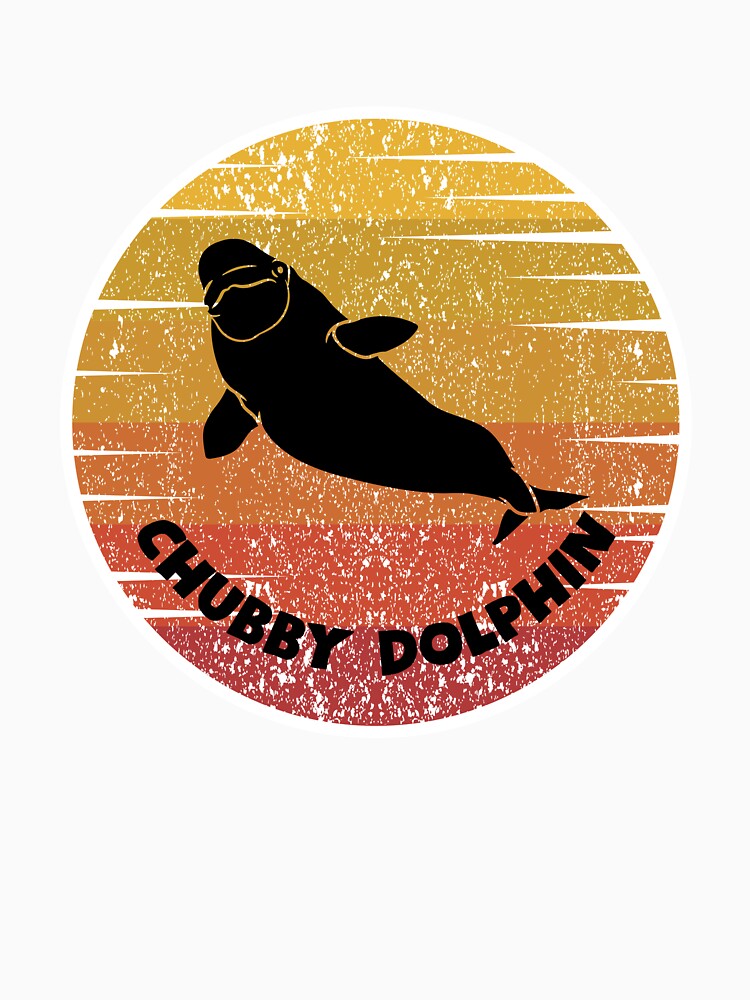 Belugas Are Chubby Dolphins Retro Illustration by kuremureDesign