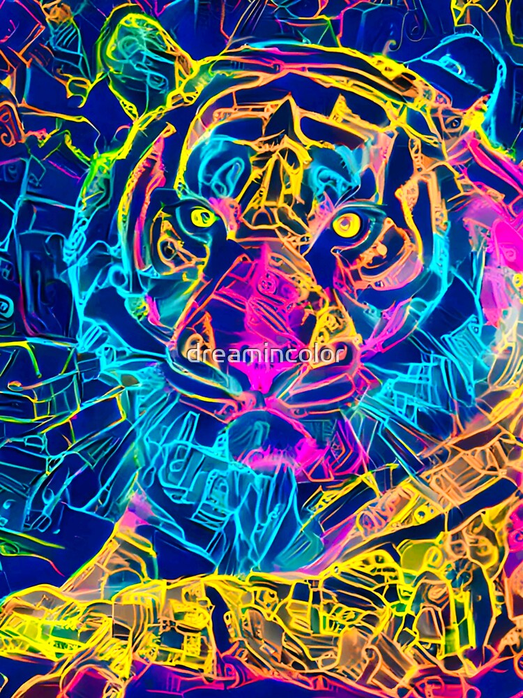 Neon Tiger by dreamincolor