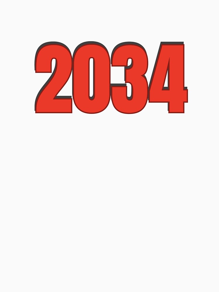 2034 year Number Date Typography by Rasheedaholik