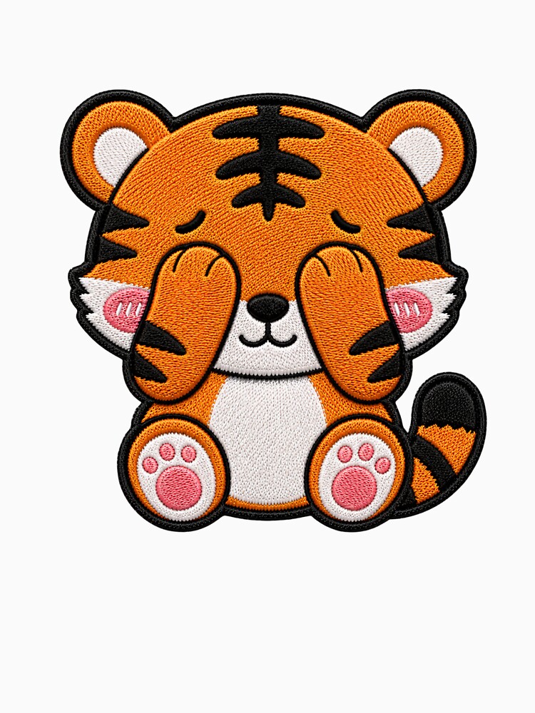 Kawaii Baby Tiger Embroidery Patch | Cute Chibi Tiger by ColorSplash123