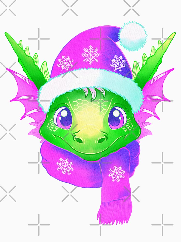 Christmas green dragon by AngeMNunez