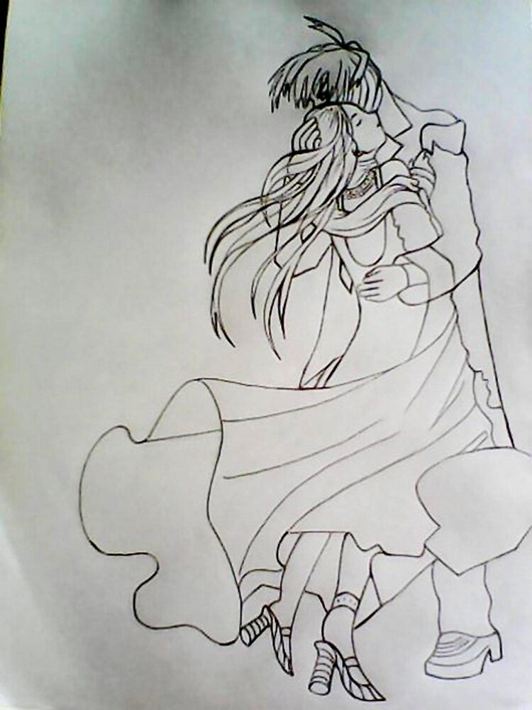 Couple Line Art by LataArtStudio