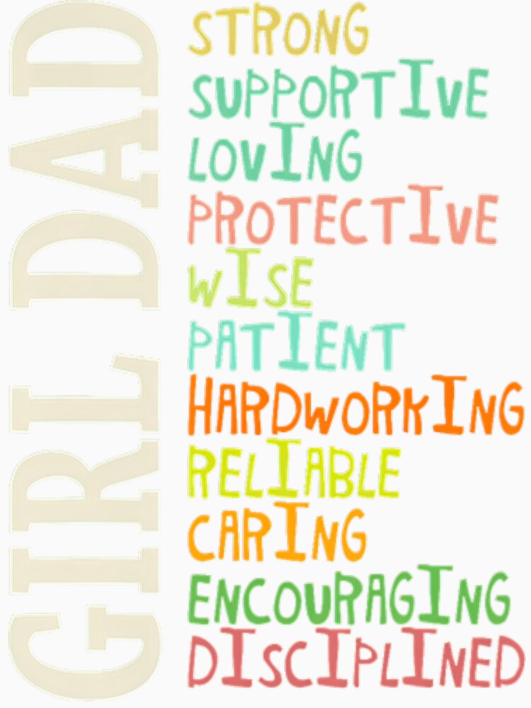Dad of Daughters Positive Word List Classic T-Shirt by BlitCrankMath